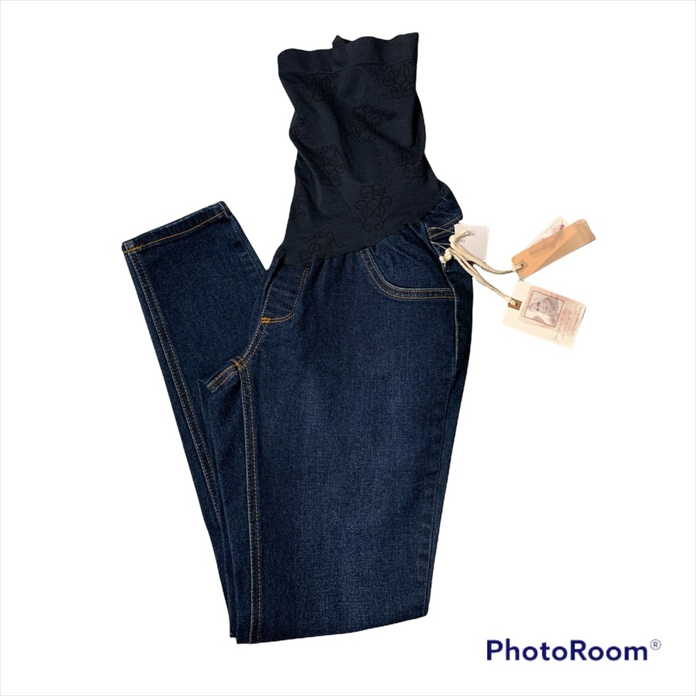 Jessica Simpson Maternity Denim Skinny Leg Jeans Petite Small PS NWT